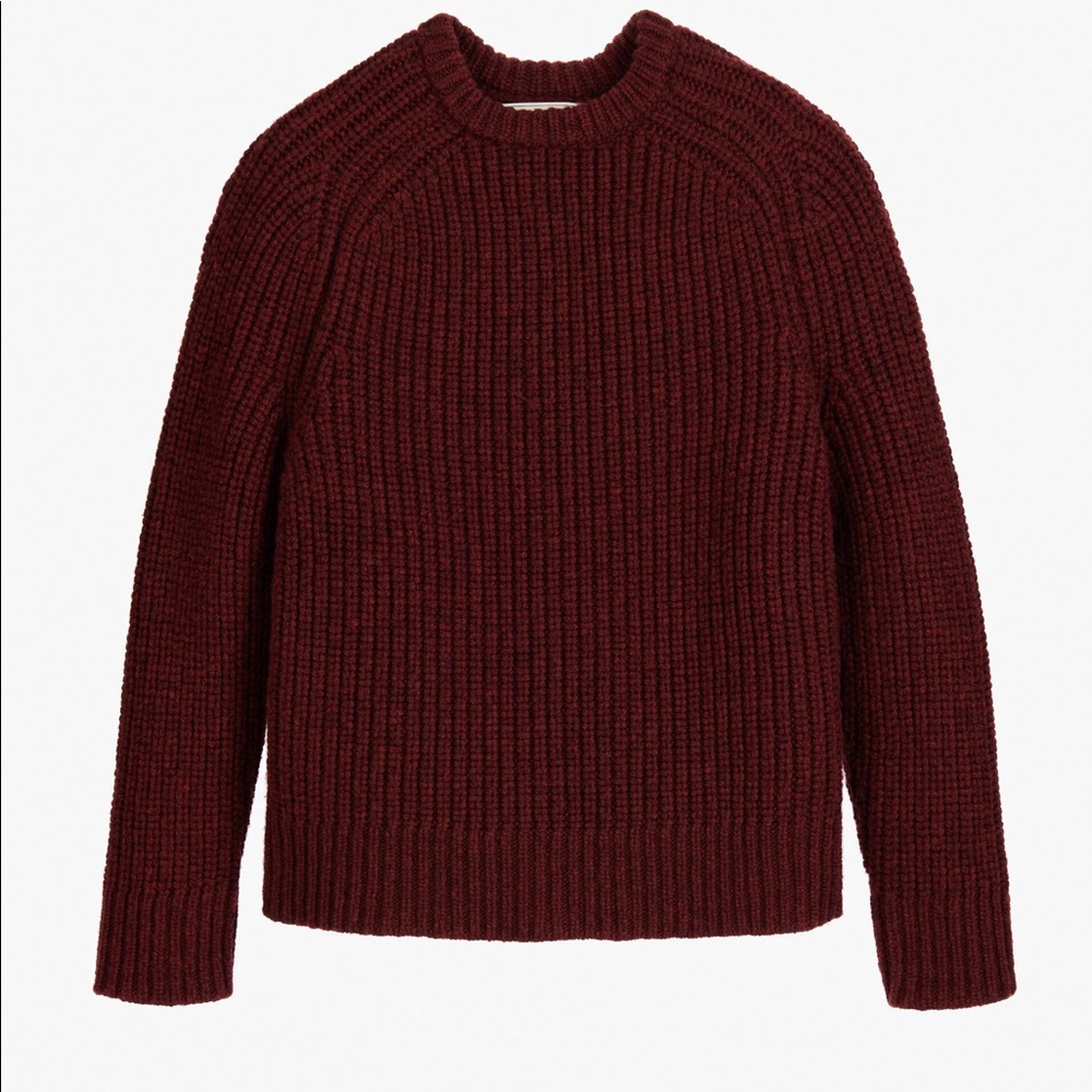 New NWT $169 Zara Surplus Maroon Wool Sweater SRPLS OVR KNT 05 Medium 6693/386